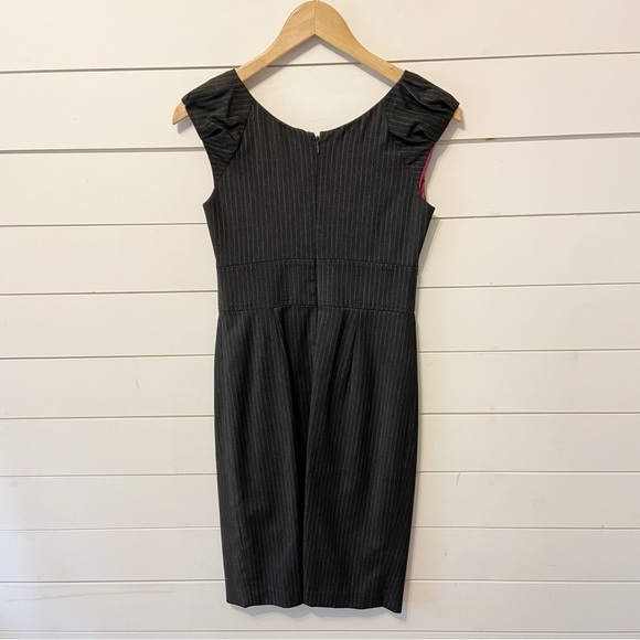 Eliza J |  Bodycon Pinstripe Mini Cap Sleeve Dress Size 2 - Picture 2 of 9